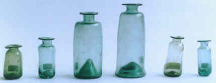 English glass vials