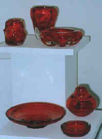 glass in ruby red by Powell