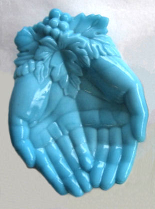blue hand dish