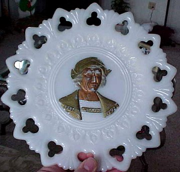 Goofus milk glass