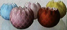 rose bowls in five colours