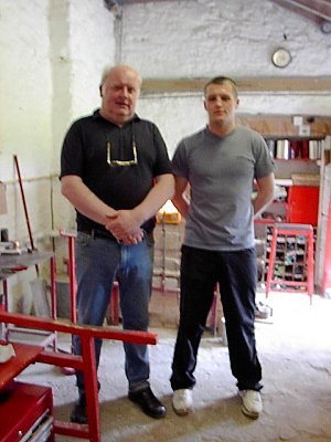 John Deacons and his son Craig in their studio.