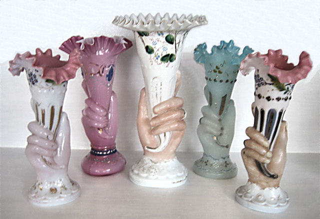 Bohemian hand vases