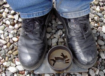 John Deacons with rabbit mould