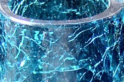 blue crackle glass