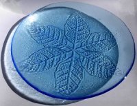 Blue frosted plate
